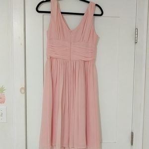 Knee length blush dress
